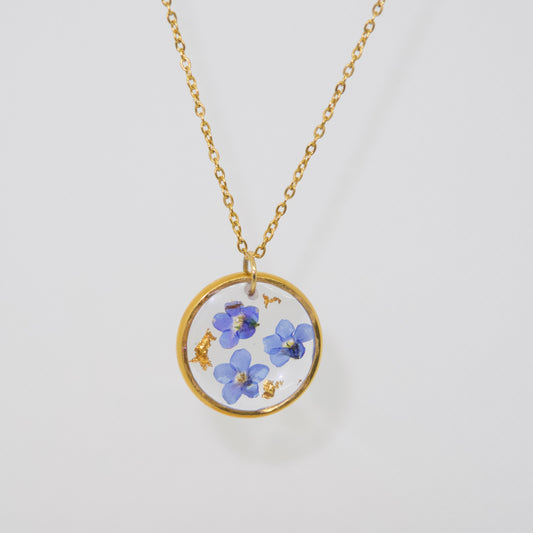 Forget Me Not Necklace in Gold