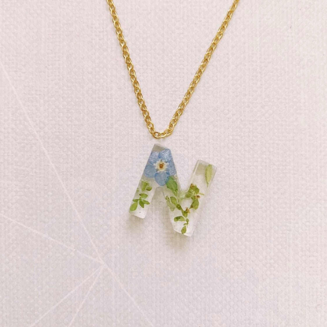 Custom Classic Resin Initial Necklace