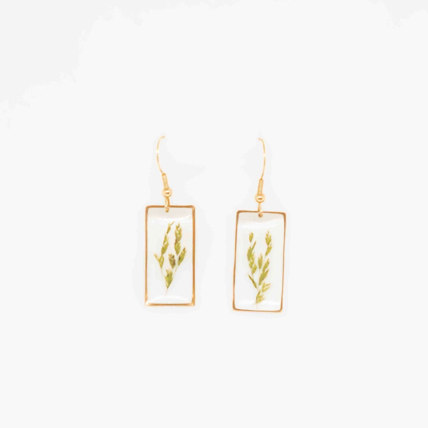 Grass Rectangle Earrings