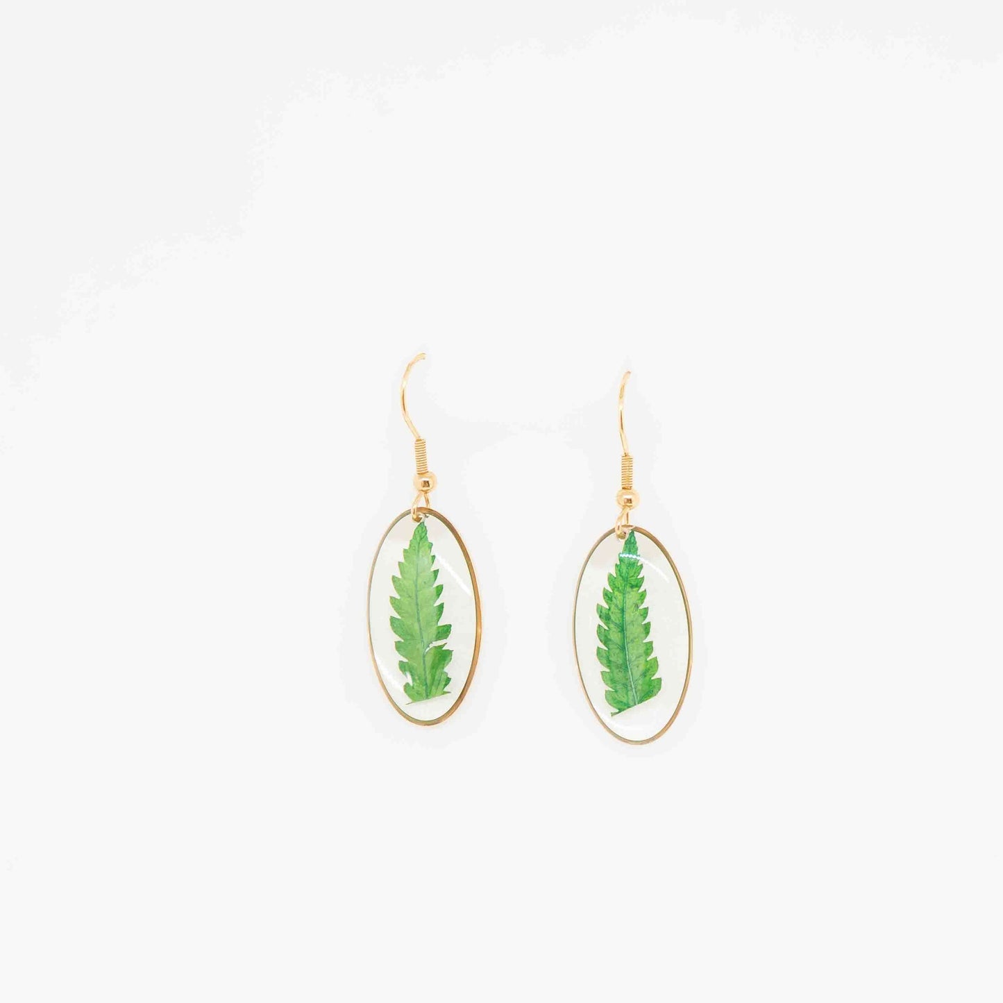 Fern Oval Earrings