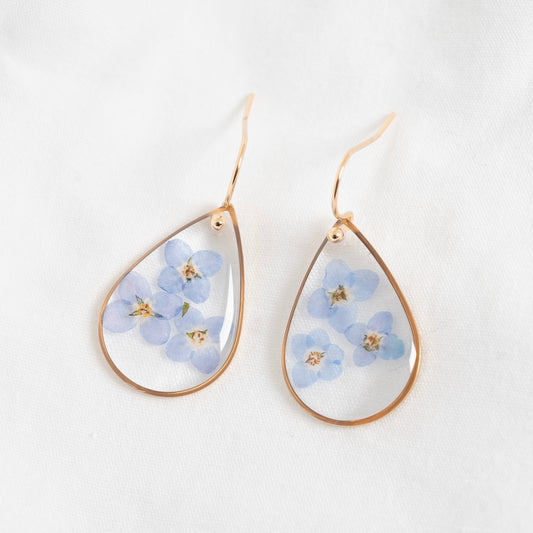 Forget Me Not Teardrop Earrings