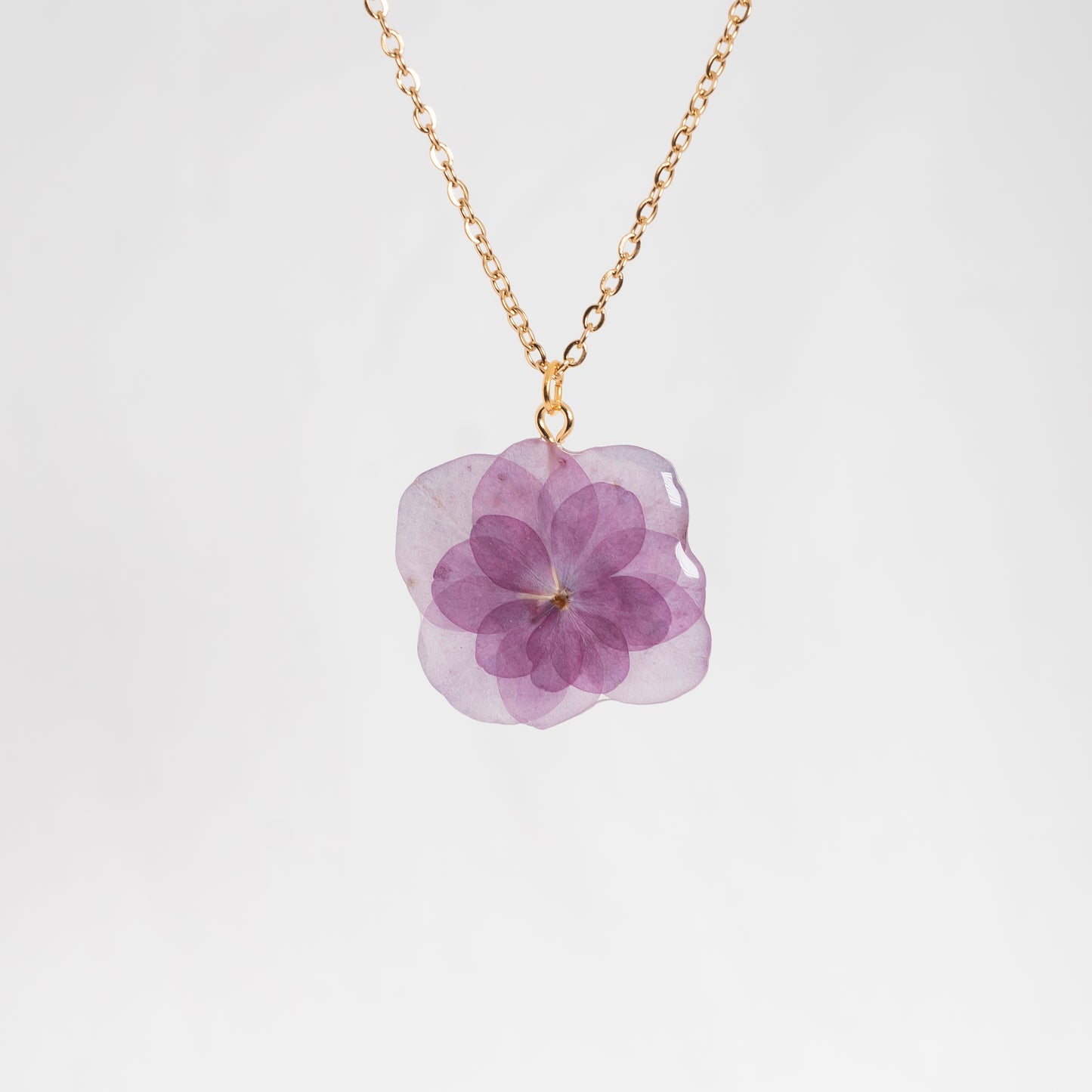 Purple Hydrangea Necklace