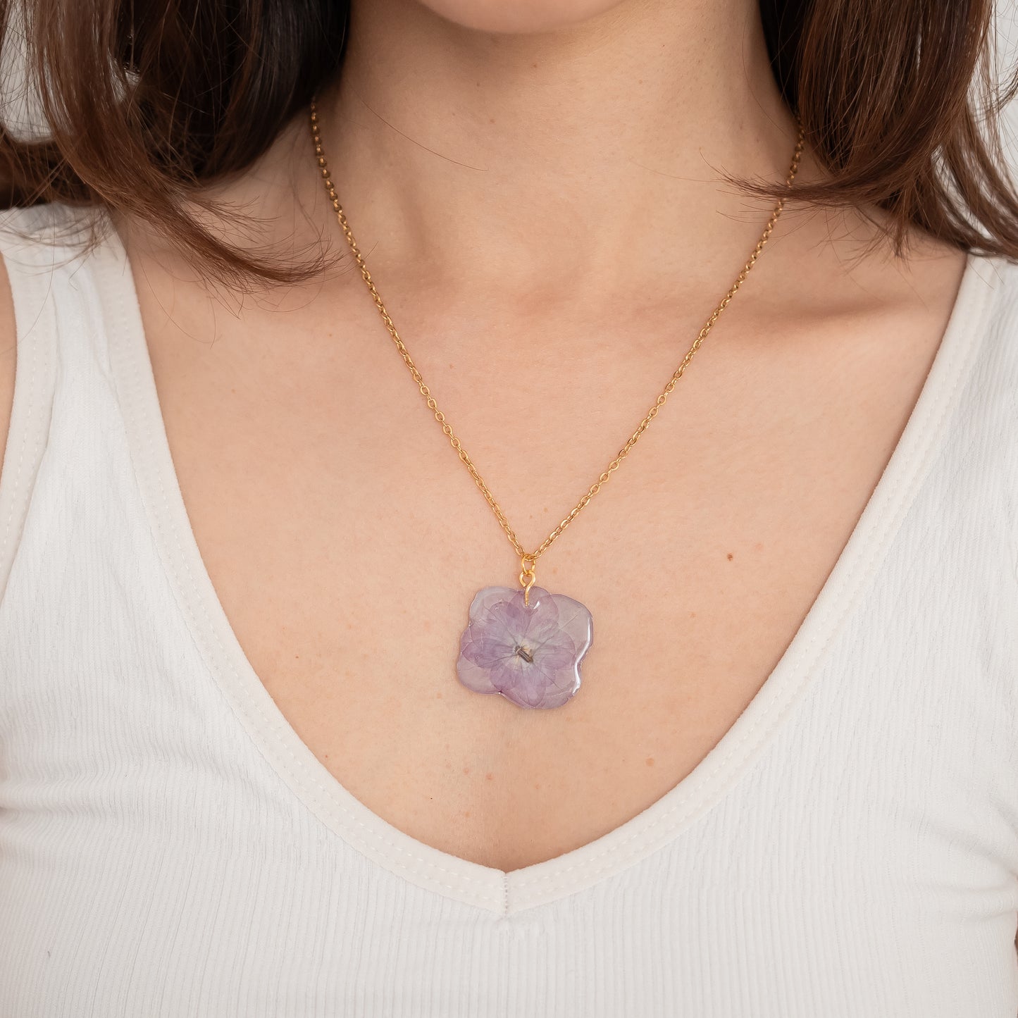 Purple Hydrangea Necklace