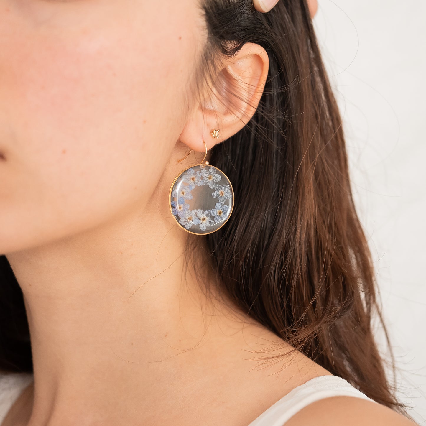 Forget Me Not Halo Earrings