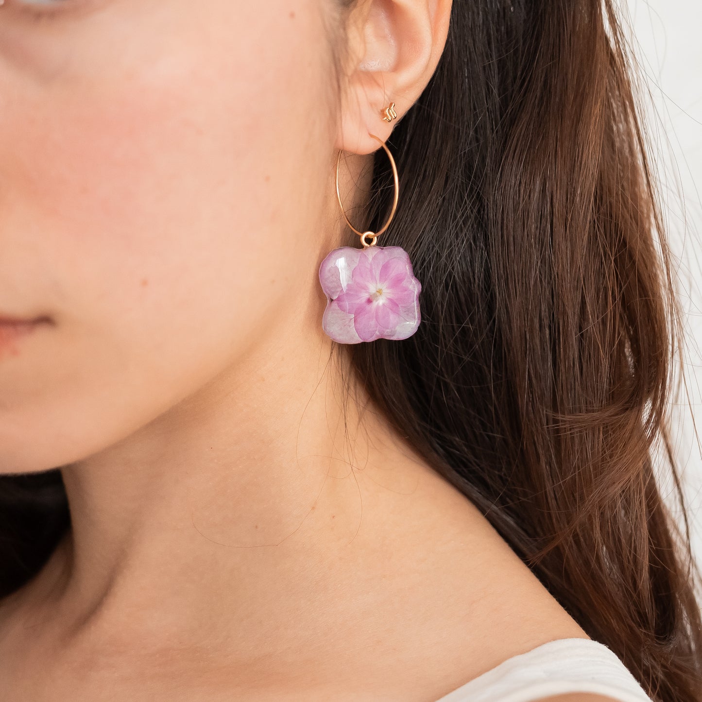 Purple Hydrangea Earrings