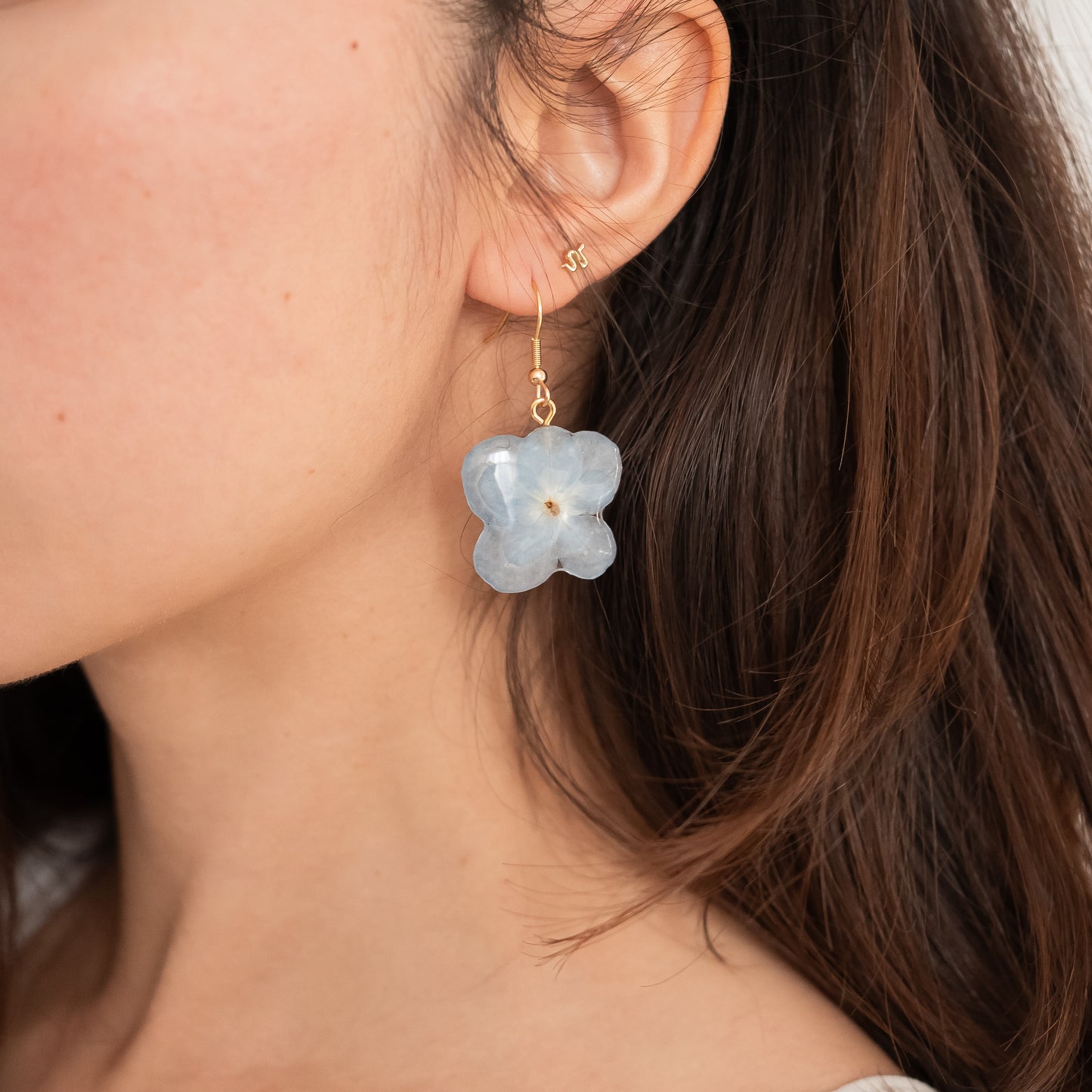 Blue Hydrangea Earrings